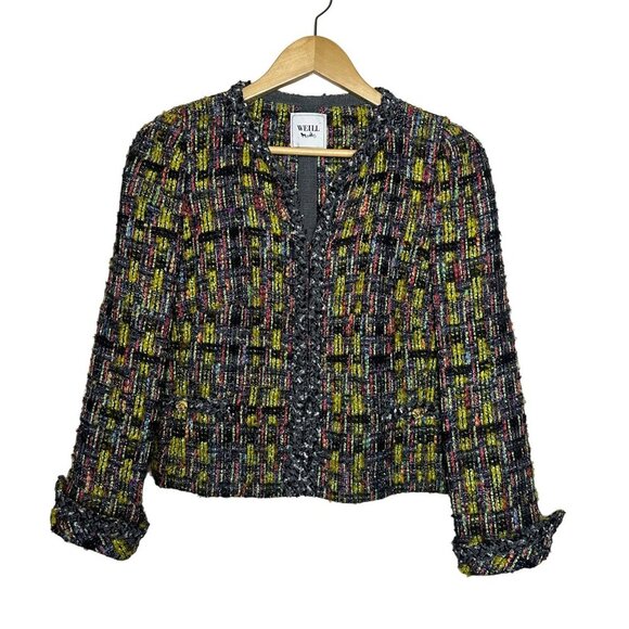 Weill Paris Tweed Blazer Womens Size 6 Alpaca Boucle Jacket Old Money Classic - Picture 11 of 11